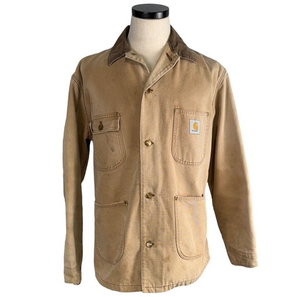 Carhartt Mens Blanket-Lined Distressed Work Jacket Size XL 42T 80's